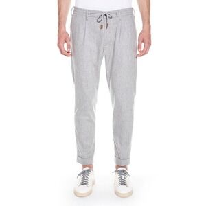 Eleventy Milano Platinum Mens Grey Wool Cashmere Blend Trousers Size 33 Italy